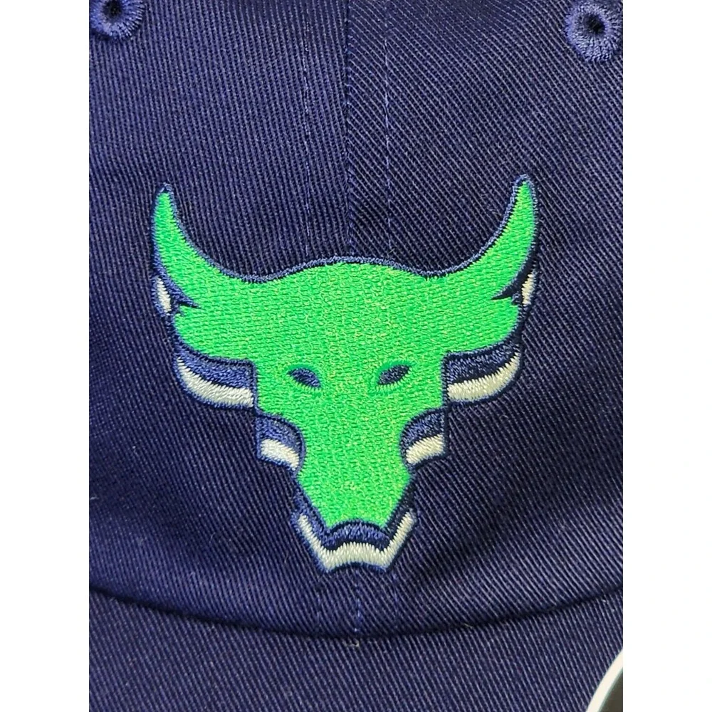 Under Armour‎  Project Rock Unisex Youth Cap Navy Blue Green Adjustable 1369814